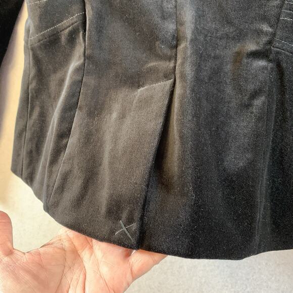 Cache Womens Velvet‎ Blazer Jacket Sz 2 Witchy Vampy Whimsigoth Academia - Picture 7 of 13